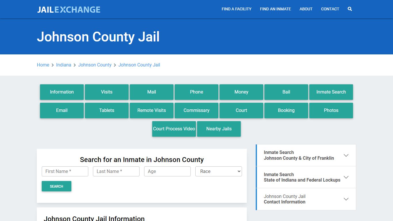 Johnson County Jail Roster Lookup, IN, Inmate Search