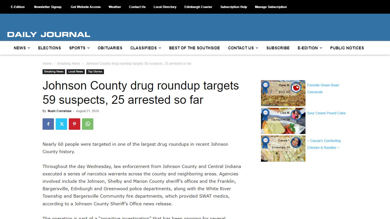 Johnson County drug roundup targets 59 suspects, 25 arrested so far